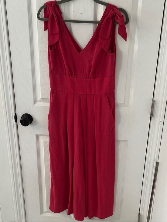 J. Crew Dresses & Skirts - J. Crew Red Tie-Shoulder V-Neck Midi Dress